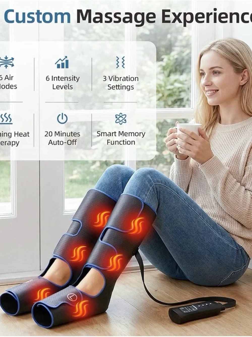 Air Compression Heated Leg Massager Boots